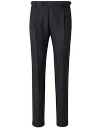 Berwich - Retrolong Houndstooth-Pattern Pleated Trousers - Lyst