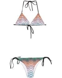 Missoni - Zigzag-Knit Triangle Bikini - Lyst