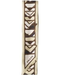 Prada - Schal Mit Geometrischem Print - Lyst