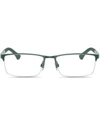 Emporio Armani - Rectangle Frame Glasses - Lyst
