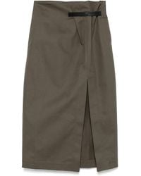 JW Anderson - Twill-Weave Midi Skirt - Lyst