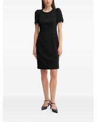 DKNY - Puff-sleeve Button Mini Dress - Lyst