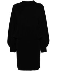 Semicouture - Mock-neck Long-sleeved Minidress - Lyst