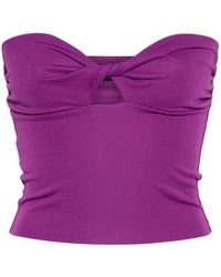 ANDAMANE - Lucille Strapless Cropped Top - Lyst