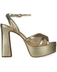 Carrano - Metallic-Effect Mesh-Panel Sandals - Lyst