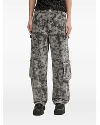 Moschino - Floral-Print Cargo Jeans - Lyst