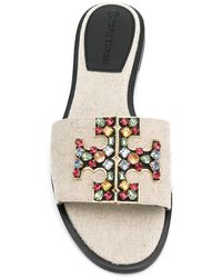 Tory Burch Шлепанцы Ines С Кристаллами - Металлик