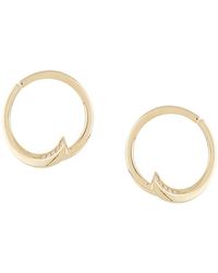 LE STER - 18Kt Diamond Pin Wheel Hoop Earrings - Lyst