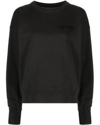 Isabel Marant - Embroidered Cotton Blend Sweatshirt - Lyst