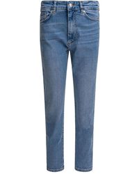 Max Mara - Logo-Patch Five-Pocket Denim Jeans - Lyst