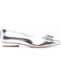 Ferragamo - Viva Bow Ballerina Shoes - Lyst