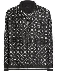 Dolce & Gabbana - Dolce & Gabbana Silk Shirt With All-Over Logo Print - Lyst