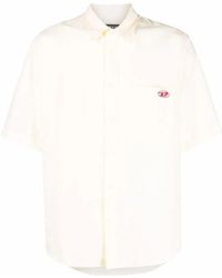 DIESEL - Logo-Patch Short-Sleeve Shirt - Lyst