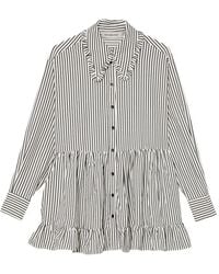The Ragged Priest - Charm Stripe Mini Shirt Dress - Lyst