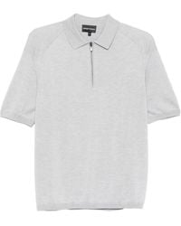 Emporio Armani - ハーフジップ ポロシャツ - Lyst
