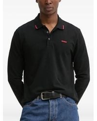 HUGO - Derriko Long-Sleeve Polo Shirt - Lyst