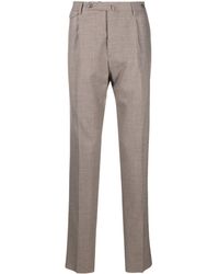 Tagliatore - Pressed-crease Knitted Slim-cut Trousers - Lyst