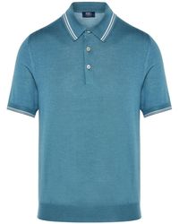 Fedeli - Stripe-detail Polo Shirt - Lyst