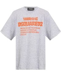 DSquared² - T-shirt en coton à slogan imprimé - Lyst