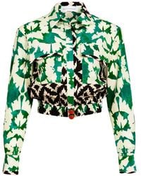 Silvia Tcherassi - Soleil Floral-Print Cropped Blouse - Lyst