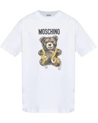 Moschino - Organic Jersey T-Shirt Decorated - Lyst