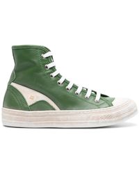Moma - Panelled Leather High-Top Sneakers - Lyst