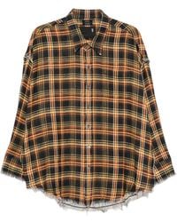 R13 - Check-Pattern Shirt - Lyst