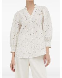 Bruuns Bazaar - Eyelet-Embroidered Puff-Sleeve Top - Lyst