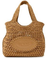 Tod's - Woven Raffia Shoulder Bag - Lyst