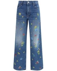 Mother - The Rerun Zip Sneak Jeans - Lyst