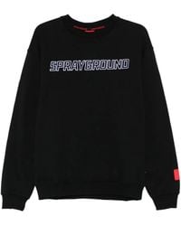 Sprayground - Sweatshirt Mit Logo-Stickerei - Lyst