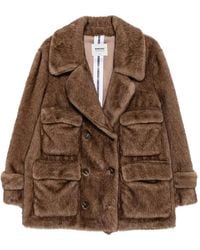 S.W.O.R.D - Double-Breasted Faux-Fur Coat - Lyst