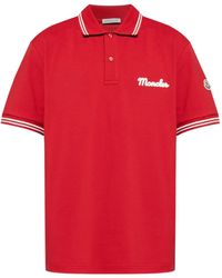Moncler - Poloshirt Met Geborduurd Logo - Lyst
