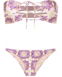 Adriana Degreas - Graphic-print Strapless Bikini - Lyst