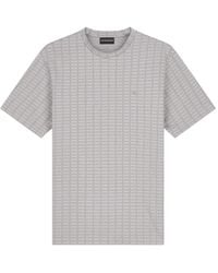 Emporio Armani - Jersey Jacquard Knit-Effect T-Shirt - Lyst