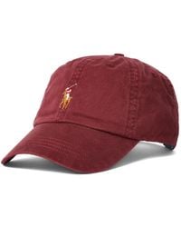 Polo Ralph Lauren - Embroidered Twill Leather Strap Ball Cap - Lyst