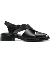 Hereu - Raima Asymmetric Leather Sandals - Lyst