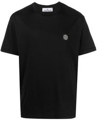 Stone Island - T-Shirt aus Baumwolle mit Logo - Lyst