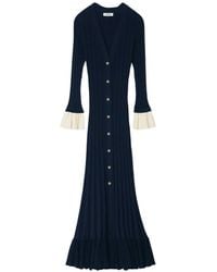 Sandro - Two-Tone Knit Midi Dress - Lyst
