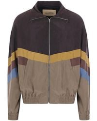 Valentino Garavani - Silk Chevron Bomber Jacket - Lyst