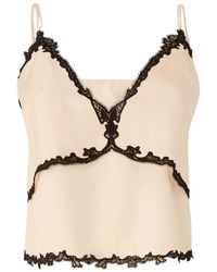 Pinko - Top With Lace Inserts - Lyst