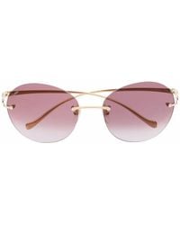 Cartier - Round Frame Sunglasses - Lyst