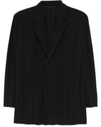 Homme Plissé Issey Miyake - Pleated Buttoned Blazer - Lyst