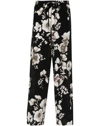 Ermanno Scervino - All-over Floral-print Trousers - Lyst