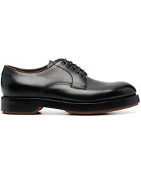 Zegna - Polished-leather Derby Shoes - Lyst