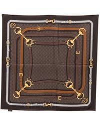 Gucci - Horsebit Gg Supreme Scarf - Lyst