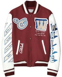 Off-White c/o Virgil Abloh - On The Go Wool-blend Varsity Jacket - Lyst