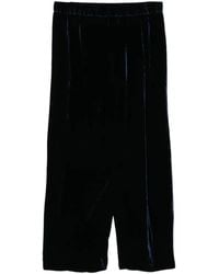 Eileen Fisher - Elasticated Velvet-Effect Trousers - Lyst