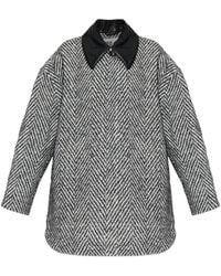 Baum und Pferdgarten - Berfe Herringbone-Pattern Oversized Jacket - Lyst