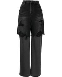 Goen.J - Distressed Straight-Leg Jeans - Lyst